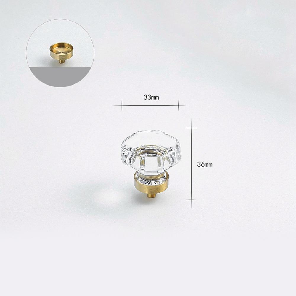Gold Grey Transparent Crystal Cabinet Knobs Durable Excellent Design Crystal Knobs Furniture Dresser Knob for Kitchen Bathroom