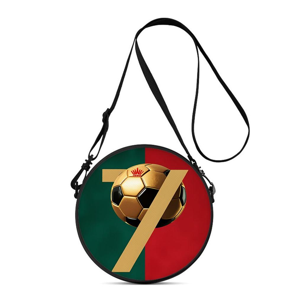 Bolso Redondo con Estampado de Fútbol Bolso Cruzado Casual para Mujer Mejores Regalos Bolso Cruzado Casual Diario Plano 2D