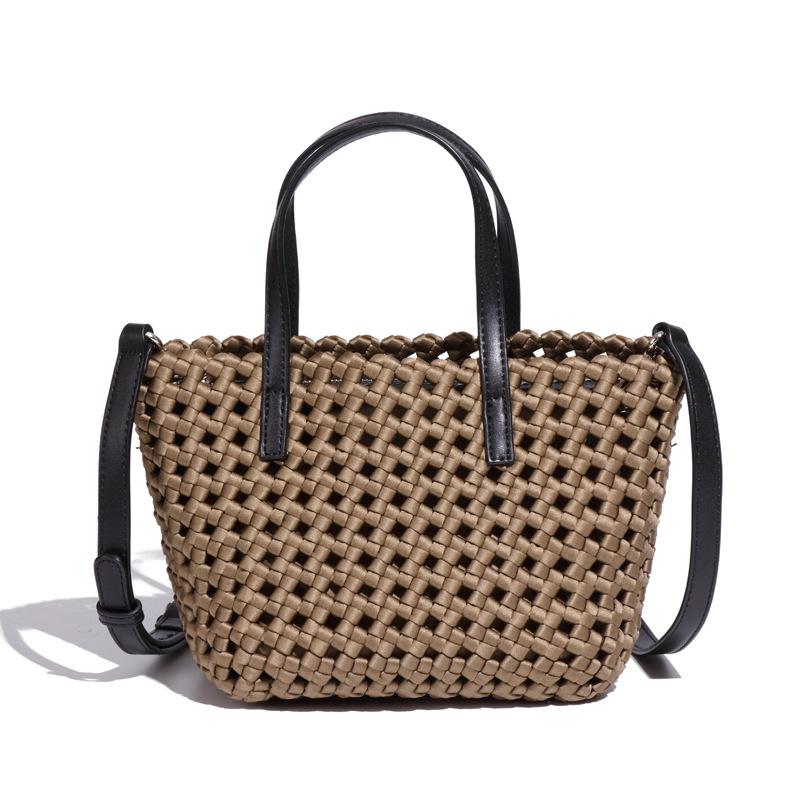 Trendy Single-shoulder Crossbody Bag, Windmill Knot Hand-woven Bag, Fashionable and Casual Vegetable Basket Handbag