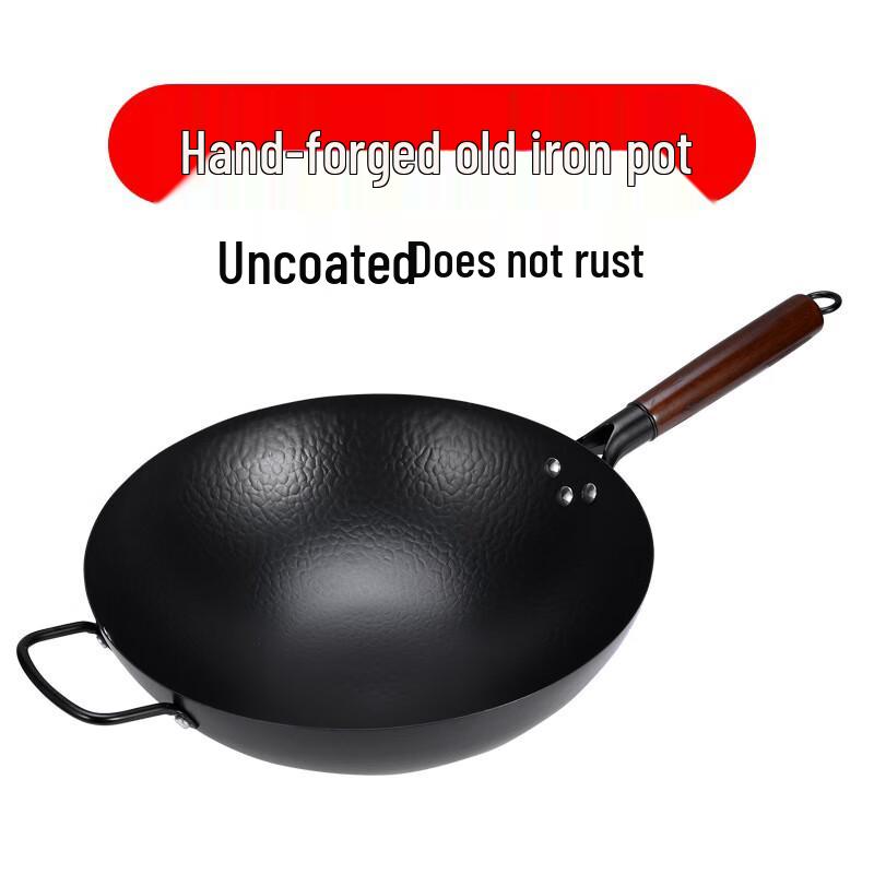 AIMOMA Handgeschmiedeter Gusseisen-Wok