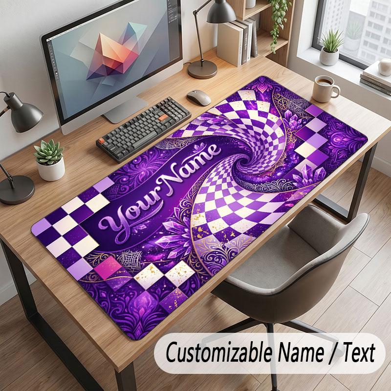 Fantasy Magic Theme Customized Mouse Pad Personalized Print Name Text Desk Mat For Home Office Table Decor