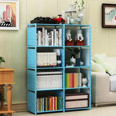 Double Row Multi-Layer Bookcase: Floor-Standing Bookshelf for Children and Students