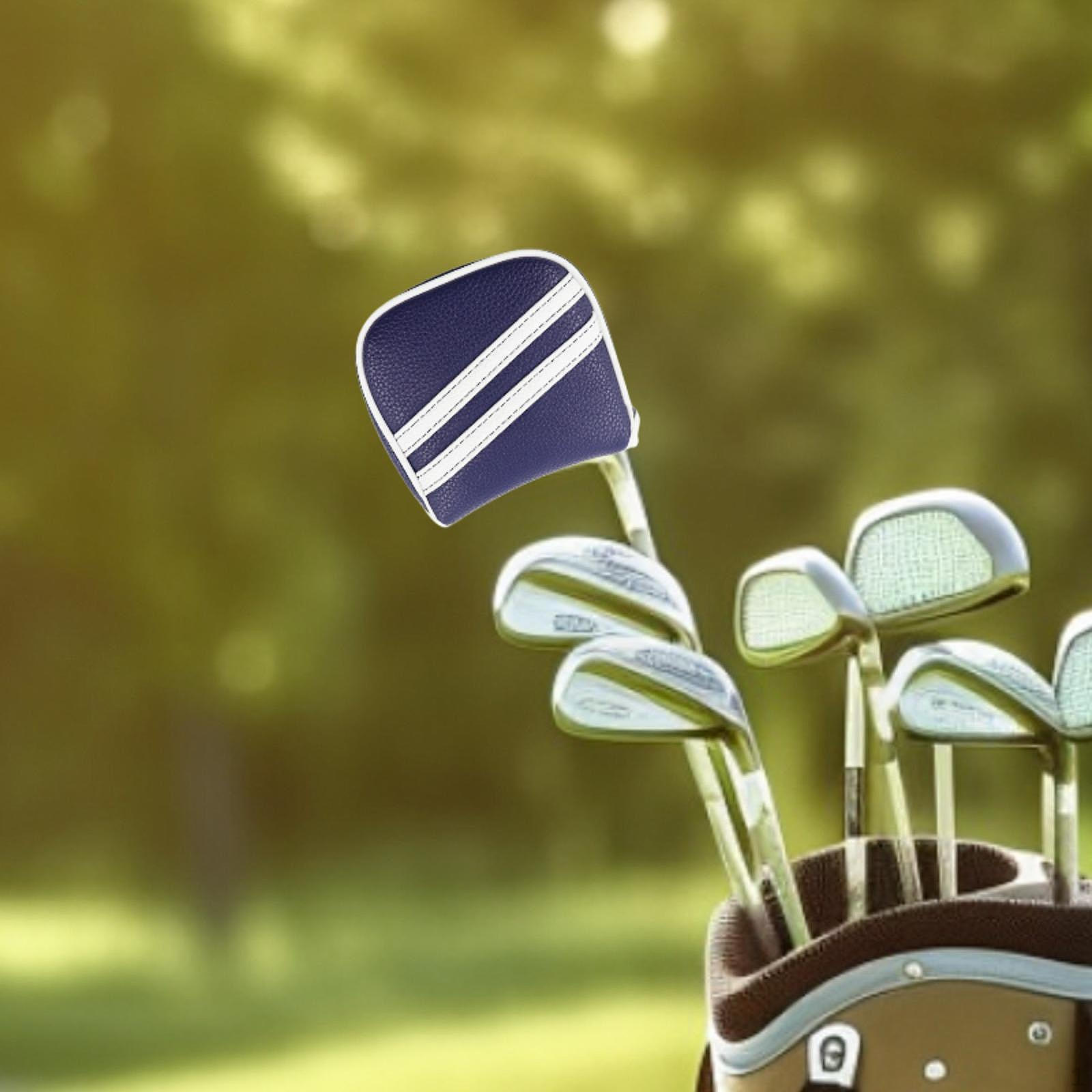 

Чехол для паттера для гольфа, чехол для большинства клубных тренировок, компактный, из искусственной кожи темно-синий