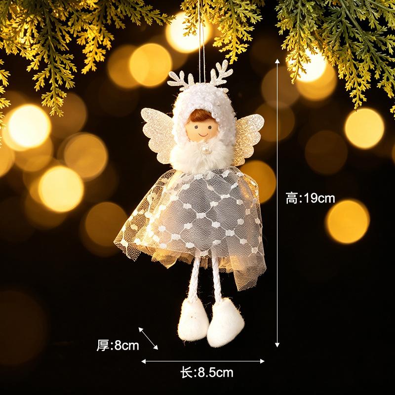 New Christmas decorative sequins pentagram Santa Claus pendant home Christmas tree decoration pendant