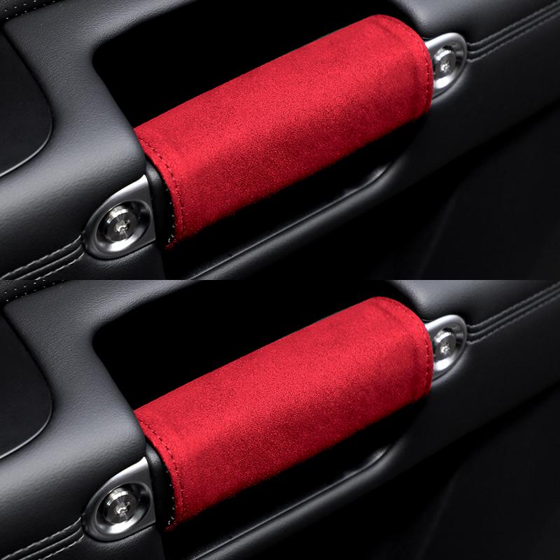 Car Door Handle Protective Cover Car Door Handle Cover Fur Decorative Car Armrest Cover Exterior Parts Body Kits