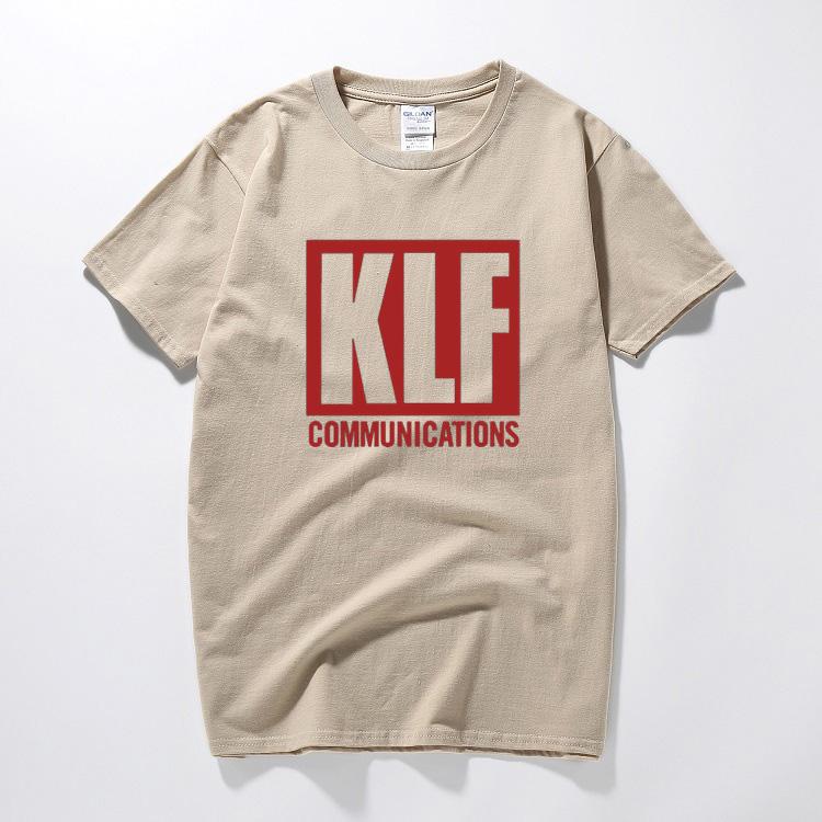 The Klf Communications Letter Printed Unisexs Unisex T Shirt Tshirt 2024 New Short Sleeve O Neck Cotton Tshirt Tee Camisetas Hombre
