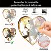 New 1pcs Magical Fairy Magic Night Fairy Suncatcher Stained Glass Acrylic Heart Wall Hanging Home And Garden Outdoor Decor