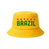 New Brazil digital printing bucket hat yellow sunshade hat around Brazil fans
