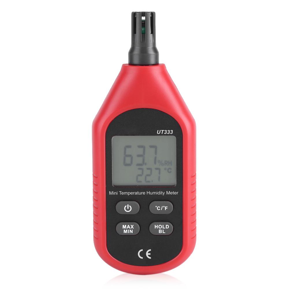 UT333 Bärbar LCD Digital Termometer Hygrometer Lufttemperatur Luftfuktighetsmätare