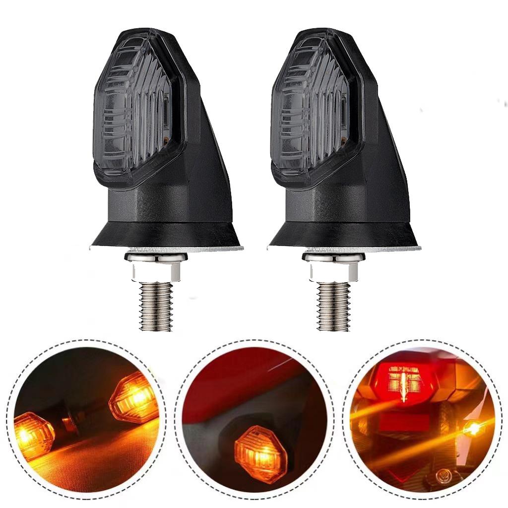 8mm Mini Motorcycle LED Turn Signal Lights 12V Moto Indicator Lamp Amber Blinker Turn Signal Lamps Motorbike Accessories