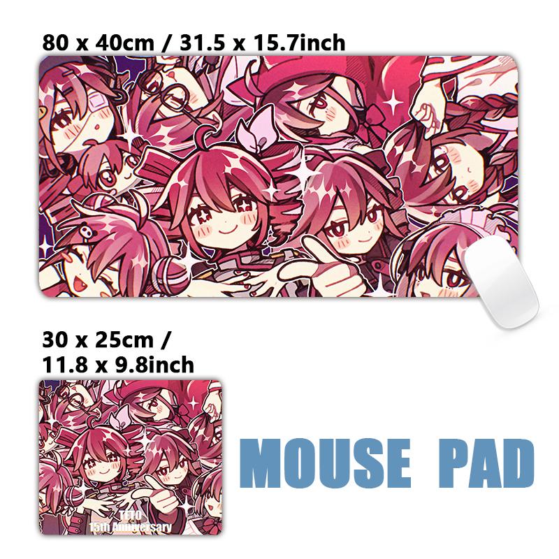 Japanese Anime Girl Teto Red Mouse Pad Gaming Mousepad XXL Rubber Antislip Keyboard Mats