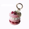 Simple Funny Fruit Dessert Pendant Simulation Food Keyring Fashion Cake Keychain  Best Friend Gift
