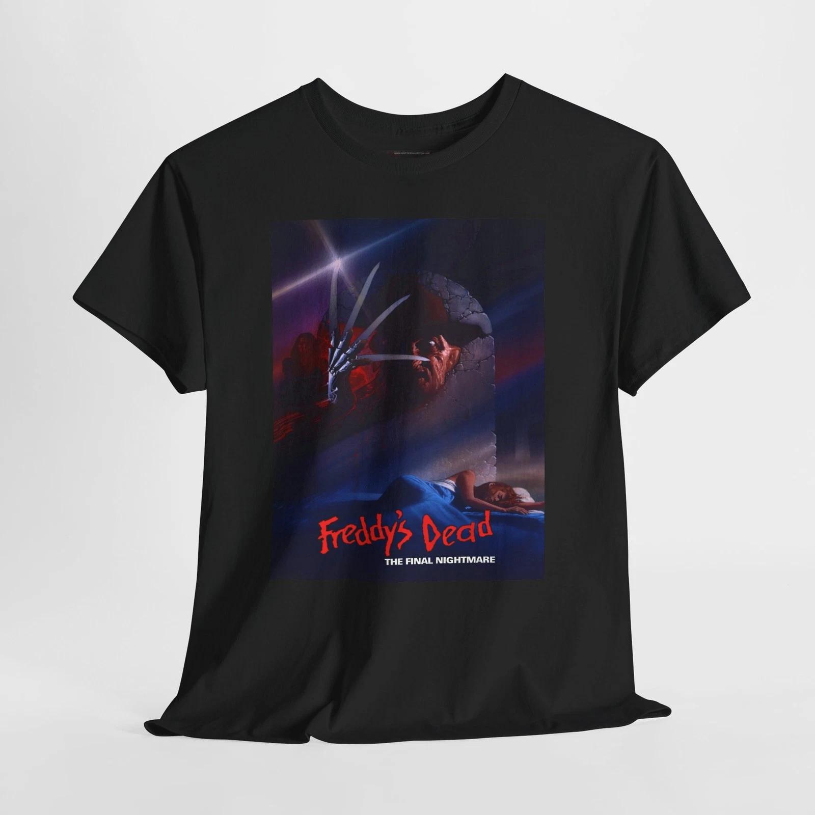 

Freddys Dead Fin Nightmare 1991 Retro Movie Poster Horror Unisex Graphic T-Shirt 4XL