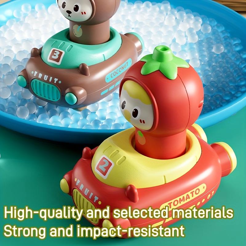 Kids'Toy 18Month Cartoon Fruit Doll Press Toy Car,4pcs Activity Toy Car Set Hand Eye Coordination, Durable Material, Indoor And Outdoor Toy Car.