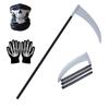 Novo Terror Festa de Halloween Cosplay Crianças Adulto Morte Manto Preto Manto Halloween Caveira Esqueleto Bola Fantasia Adereço Conjunto