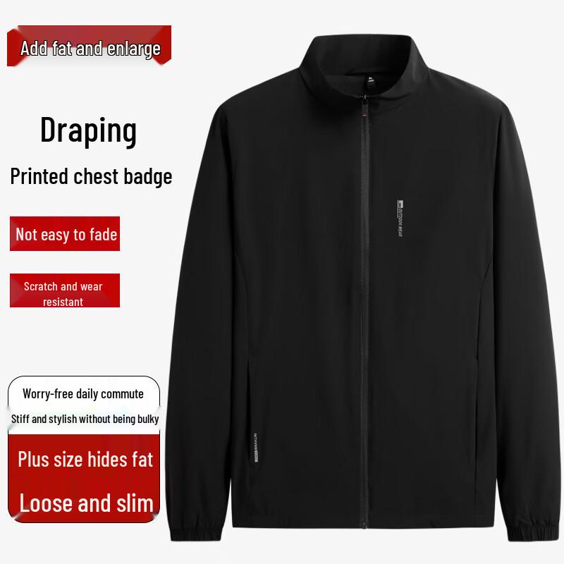 

Men s Plus Size Stand Collar Casual Jacket 2XL