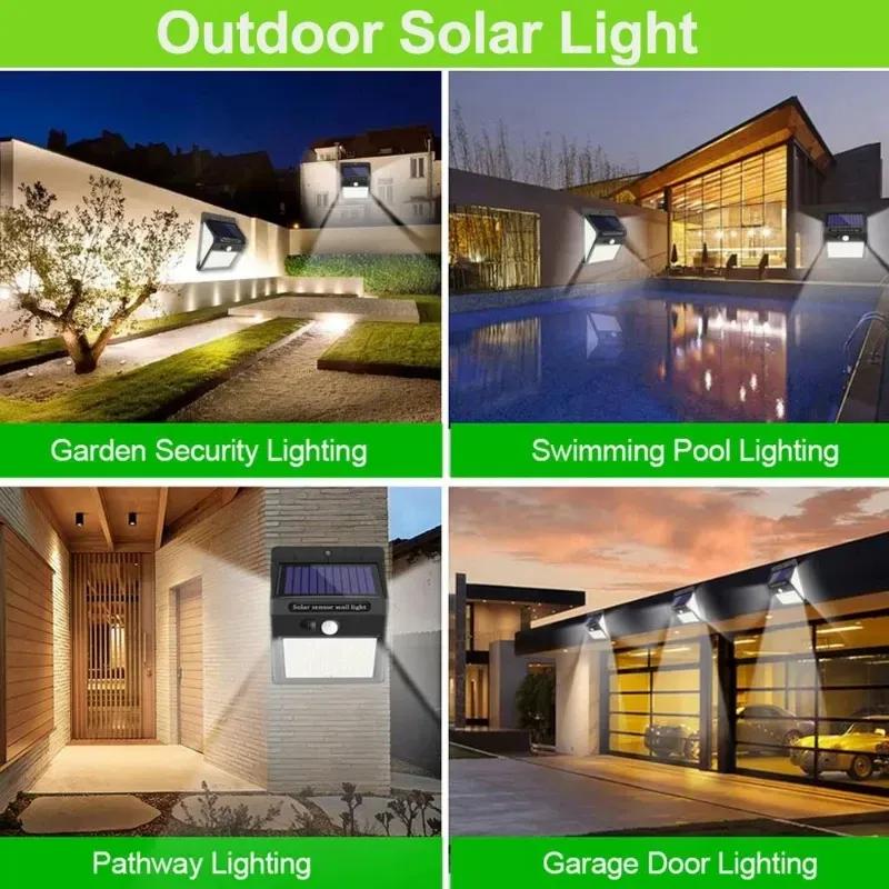 Hot Sale 144 LED Solar Light Wireless PIR Motion Sensor Waterproof Wall Lamp Solar Powered Sunlight Street Lamp Garden Decor