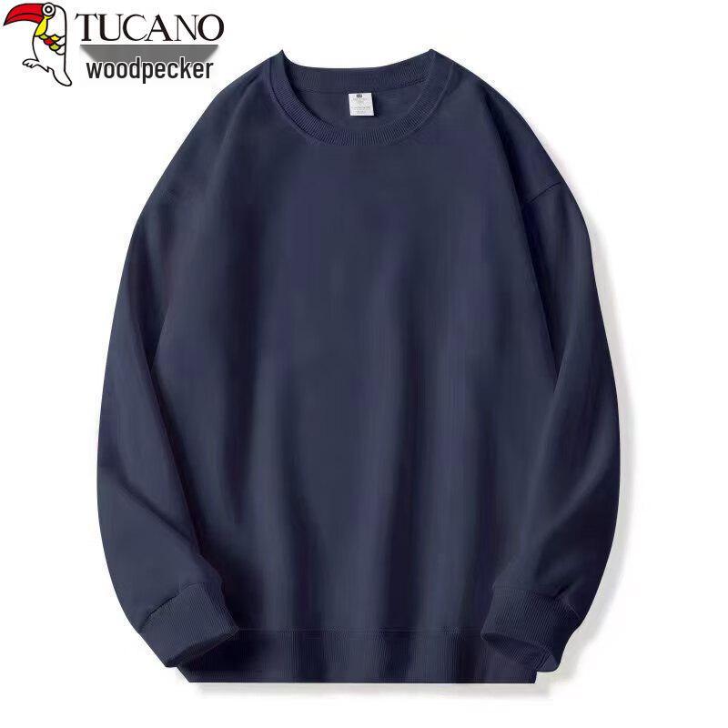 Woodpecker Unisex Solid Color Crewneck Long-Sleeve Sweatshirt 2XL