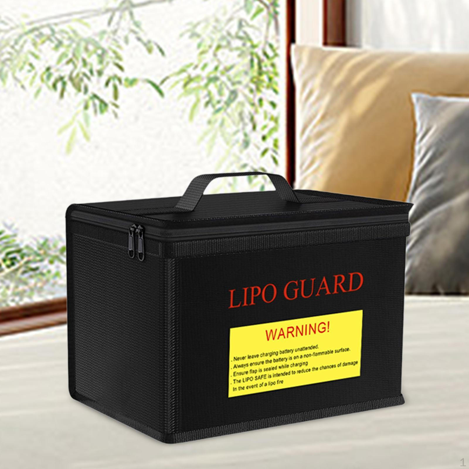 Огнестойкая сумка для аккумулятора Lipo, безопасная сумка из ПВХ с огнестойким покрытием Black