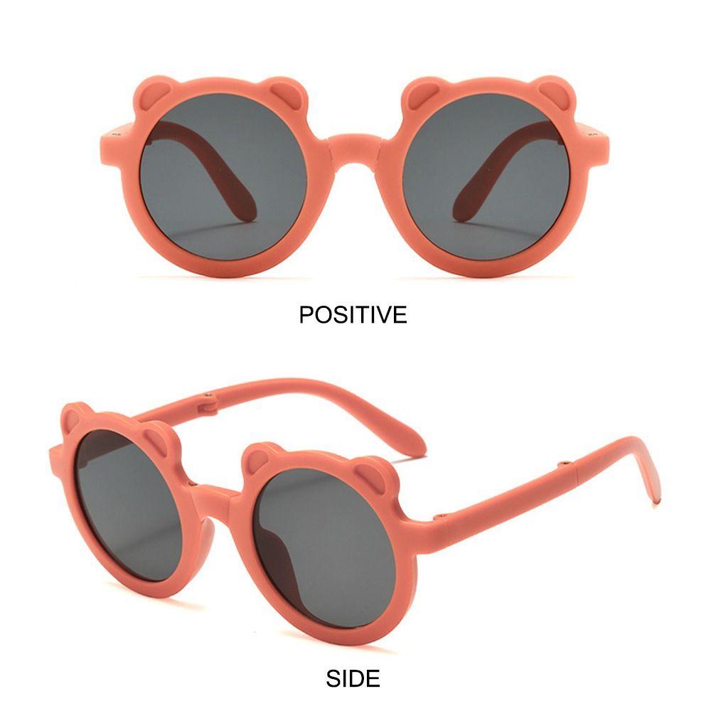 Foldable Kids Bear Sun Glasses Sun Protection Baby Glasses Children's Sunglasses  for Outdoor Play