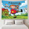 Custom Name Pippi Longstocking Print Tapestry, Backdrop, Easy Setup, Ideal for Bedroom, Office & Living Room, with Aesthetic Wall Hanging Decor.