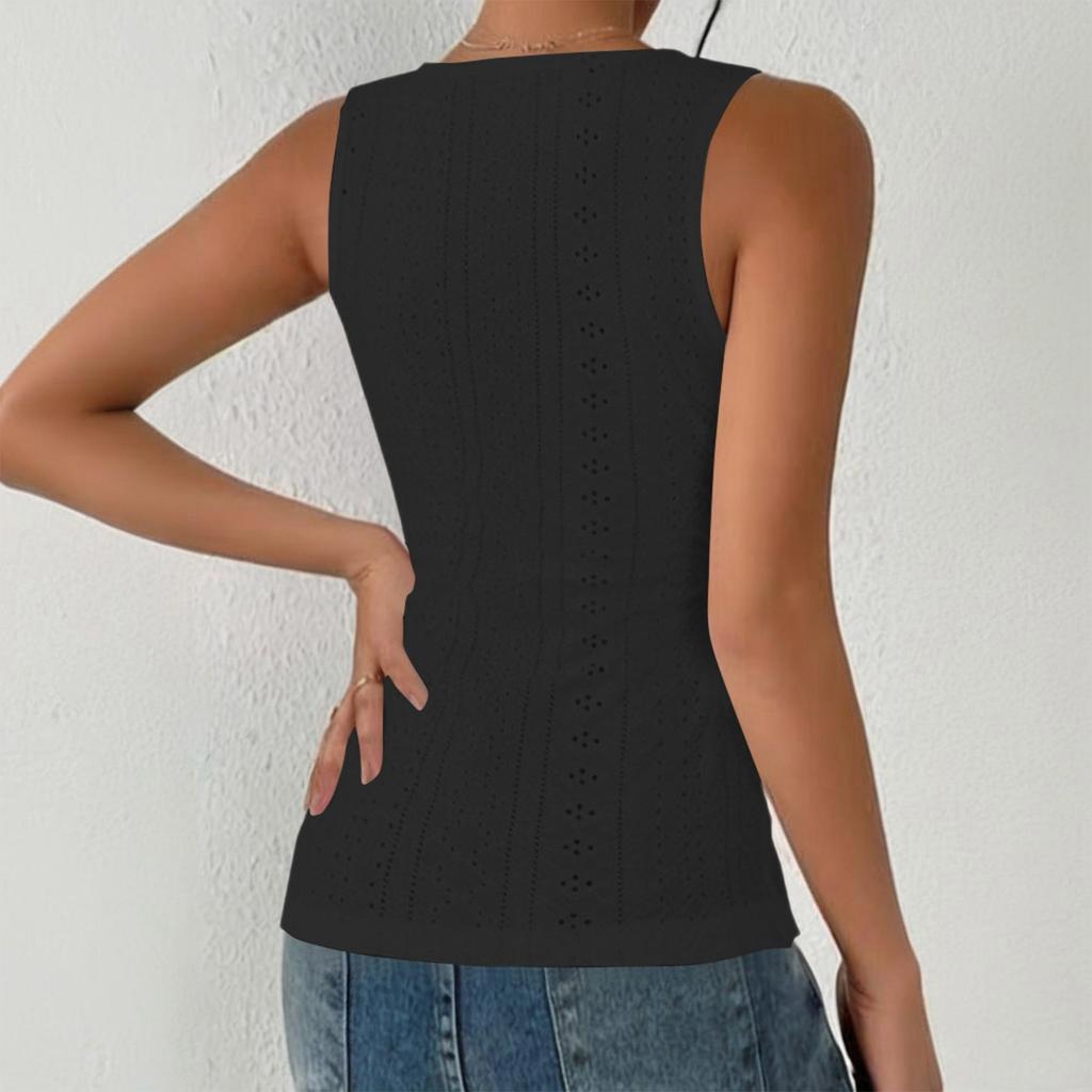 Women's Fashionable Summer Outdoor Wear, New Slim-fit Color V-neck Sleeveless Camisole Top