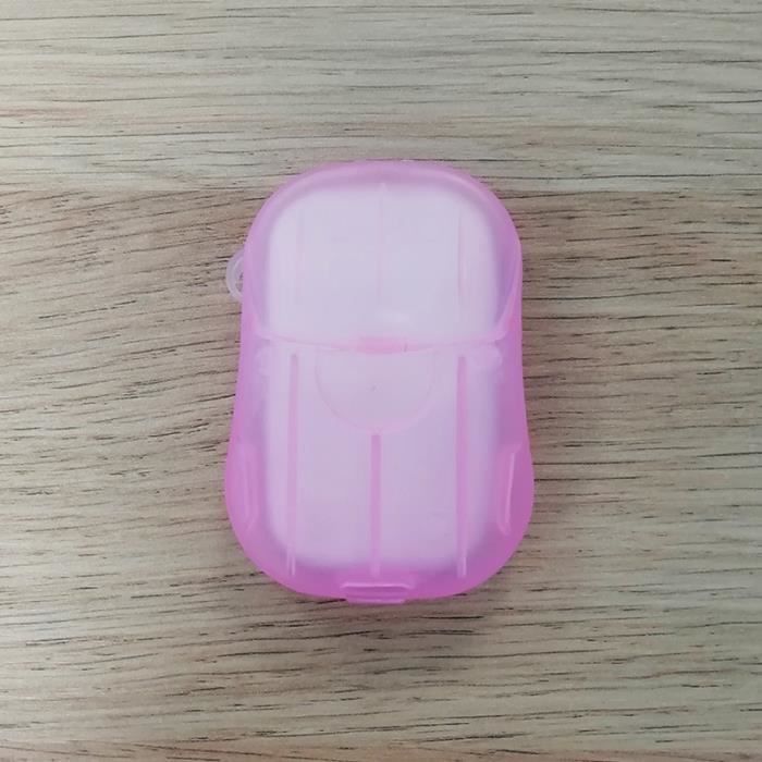 Savon en Papier Soluble - SHOP-STORY - Boîte Rose - 20 Feuilles - Antibactérien - Voyage