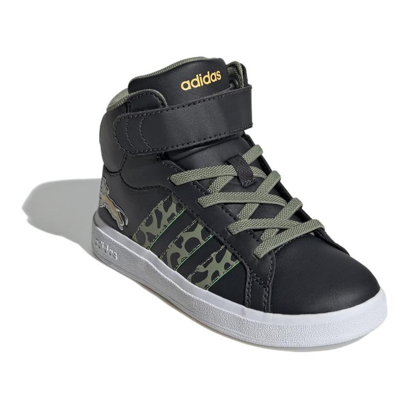 Adidas Disney Lion King Anti Slip Wear Resistant Mid Top Kids' Skateboarding Shoes Black Green Kids' Sneakers IF4094