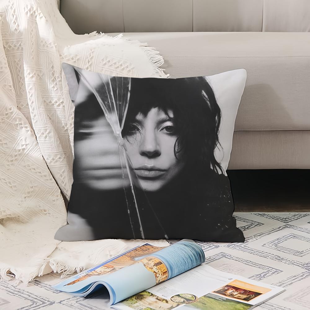 American Singer L-Lady G-Gaga Pillow Case Office Cushions Suitable For Sofa Car Bedroom Decorative Cushion Cover