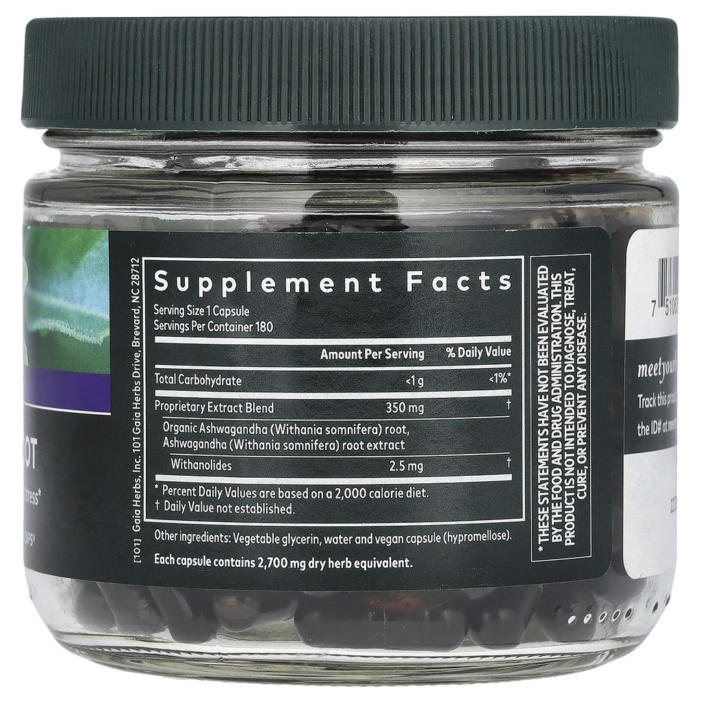 Ashwagandha Root, Vegan Liquid Phyto-Caps 180 Tablets