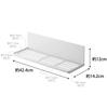 Yamazaki Jitsugyo 3781 Magnetic Drainer Rack White X X H12cm Tower Drainer Tray Kitchen Shelf Space Saving with Hook Approx. W42.4 D14.2