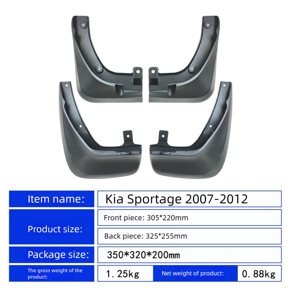 Pro Kia Sportage 2007 - 2012 2007 2008 2009 2010 2011 2012 Blatníky do auta Lapače nečistot Ochranné štíty proti stříkající vodě Blatníky Klapka Příslušenství k blatníkům