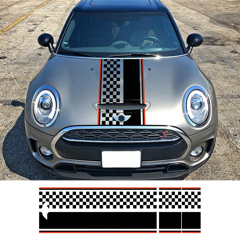 Car Front Hood Rear Trunk Stripe Decal Stickers Exterior Decor For MINI Cooper S One R55 R56 R60 R61 F54 F55 F56 F60 Countryman