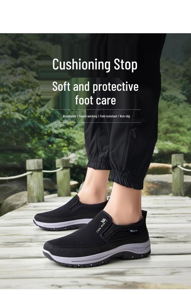 Men's Casual Spring Lightweight Cloth Dad Shoes - Versatile & Comfortable Low-Cut Design