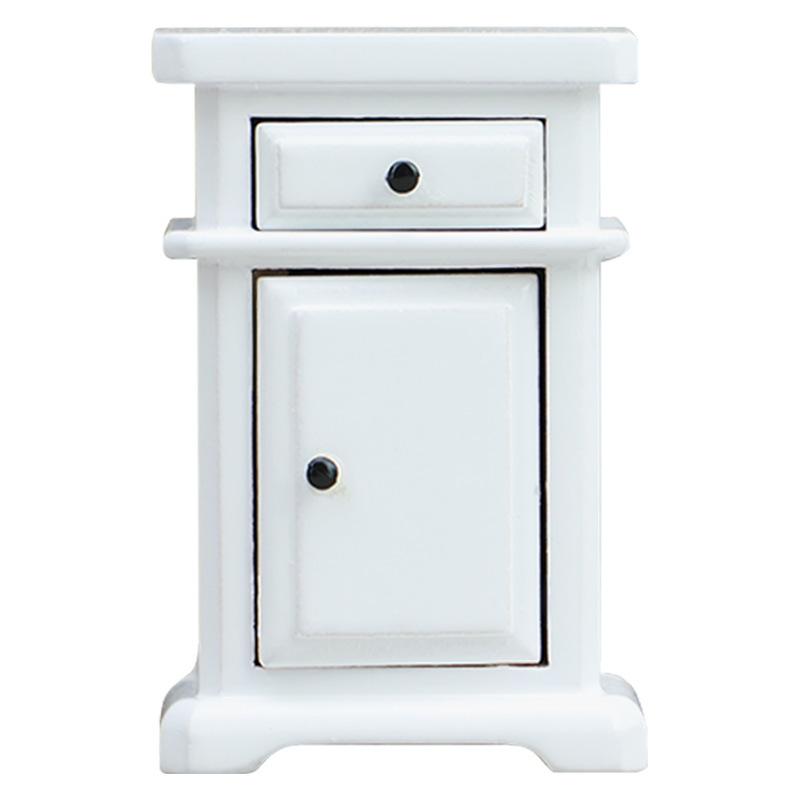 1:12 Dollhouse Miniature Bedroom Bedside Table Furniture Home Model Decor Toy Doll House Accessories