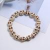 Vintage Design Skull Beaded Bracelet Punk Bangle Personalized Skeleton Beaded Bracelet  Friend Gift