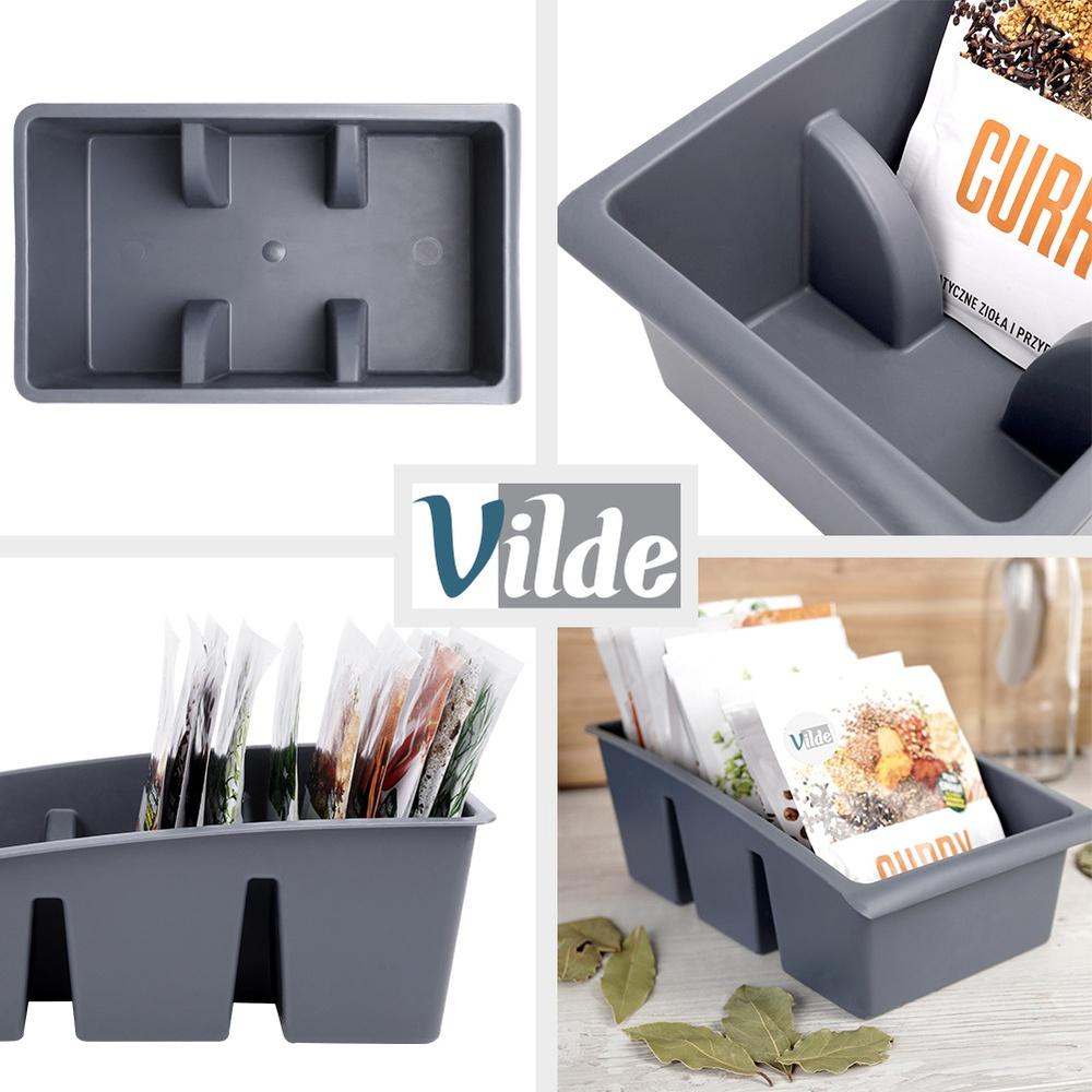 Spice Organizer Container Gray 25X15X9 Cm 2 Pcs.