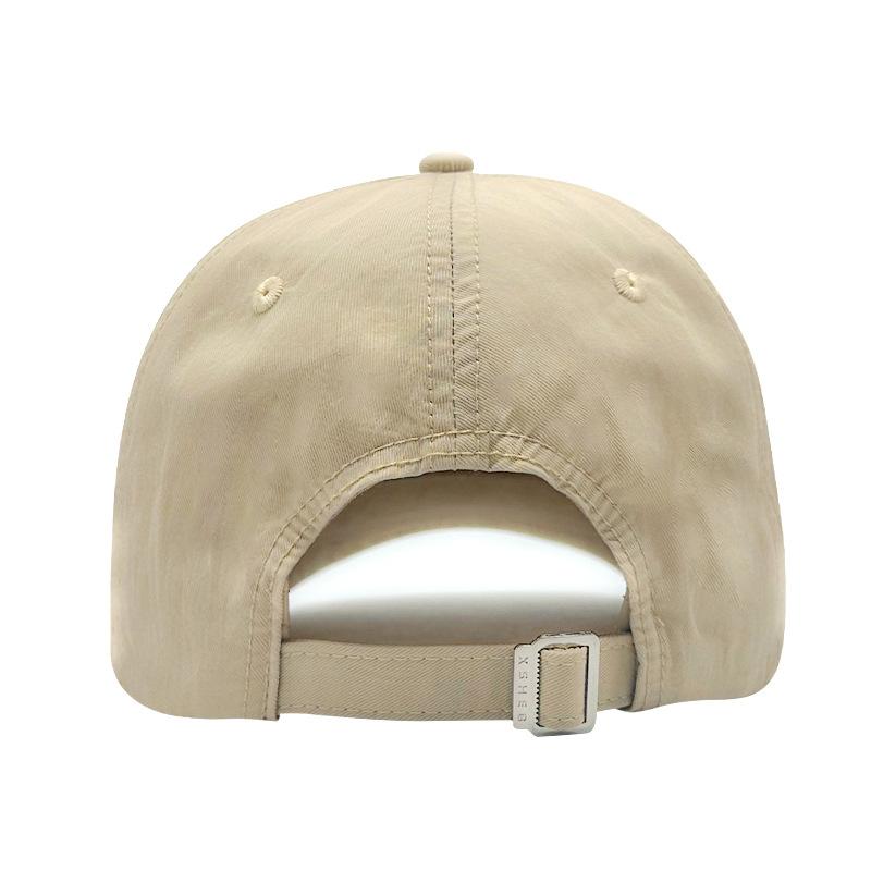 Small Baseball Hat with Wide Brim Showing Face for Women's Temples Hat Spring and Summer Sun Protection Pure Cotton Soft Top Embroidered Baseball Hat