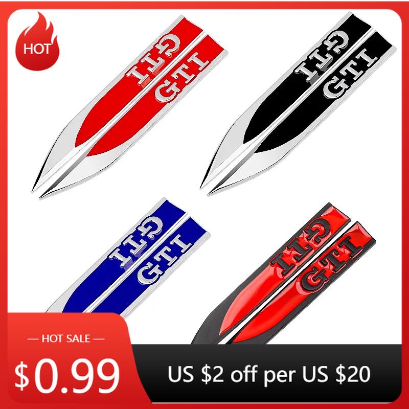 For VW VOLKSWAGEN 2026 New Metal Sticker GTI Fender Side Emblem for VW Golf 2 3 4 5 6 7 GTI MK2 MK3 MK4 MK5 MK6 MK7 MK8 Fender