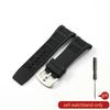 Für IWC 30mm Konkave Schnittstelle Silikon Zubehör Ingenieur 322503 323601 Spezielle Kerbe Gummi Anti-Allergisch Ersatz Uhrenarmband