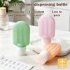 3Pcs Convenient Leakproof Travel Soft Silicone Squeeze Dispensing Bottle Set Portable for Shampoo Shower Gel Makeup and Lotion