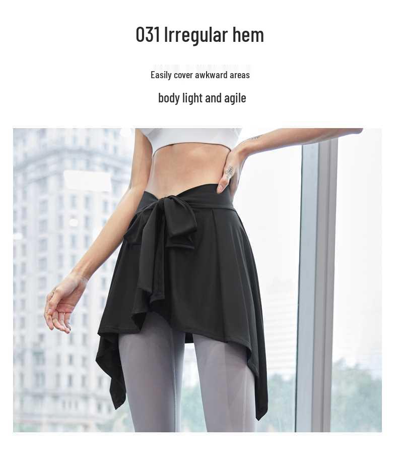 Women's Yoga Skirt with Hip-Cover and Anti-Exposure Design