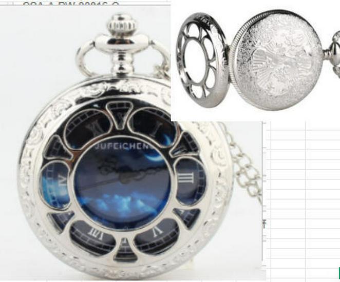 Antique-Style Tungsten Steel Pocket Watch with Arabic Numerals, Polished Flip Design, Available In 4 Colors