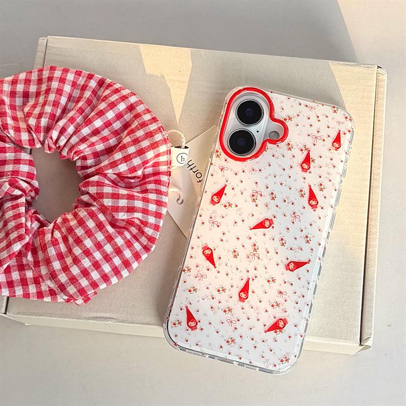 

Korean Style Floral Cat High Hat iPhone 17, 16 Pro Max, 15/14 Case iPhone 17 Pro Max