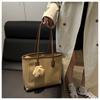 Simple Style Faux Leather Large Capacity Tote Bag for Women Fashionable Work Shoulder Handbag CLE