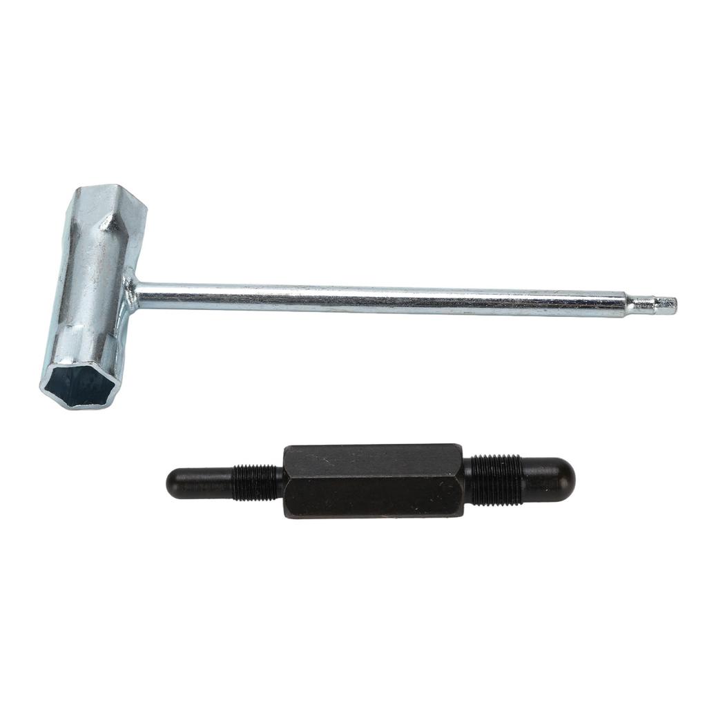 Chainsaw Wrench Steel Chainsaw Spanner with Piston Stop Tool Flywheel Clutch Disassembly Tool for