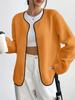 2025 Autumn/Winter Women's Fashion Casual Solid Color Cardigan Jacket