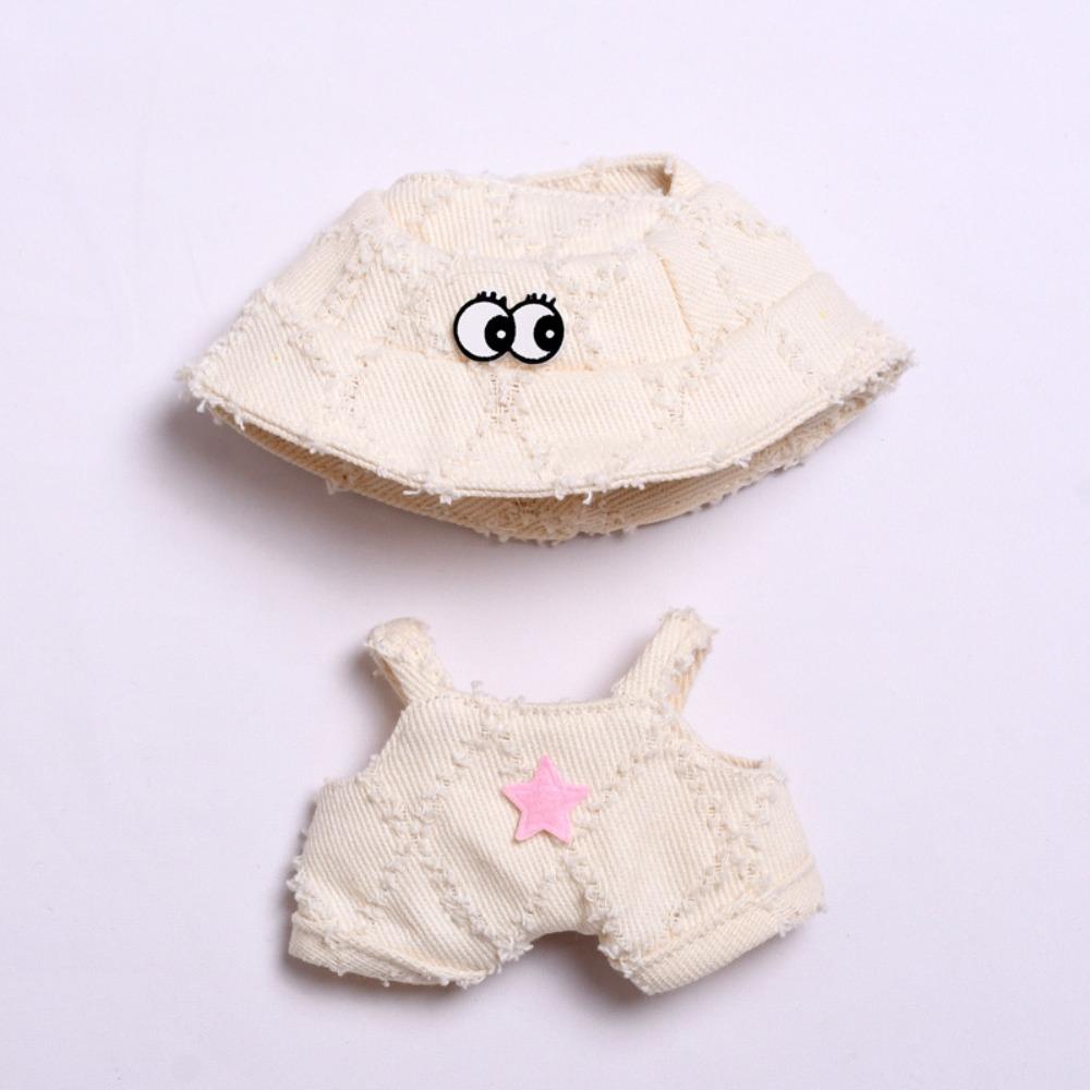 Big Eyes Labubu Time Doll's Clothes Two-piece Set 17cm Plush Dolls Clothes  Children Gift