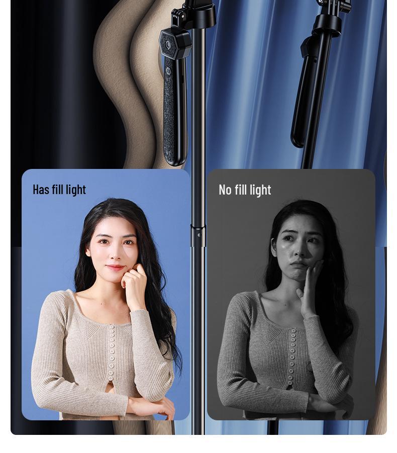 Bluetooth Selfie Stick H186: Anti-Shake, Retractable Stand with Ground Stake and Anti-Tip Four-Leg Design for Mobile Phones.