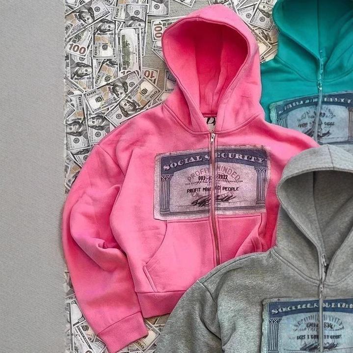 2025 Spring Unisex 3D Print Loose Zipper Hoodie